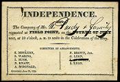 An 1825 invitation to an Independence Day celebration